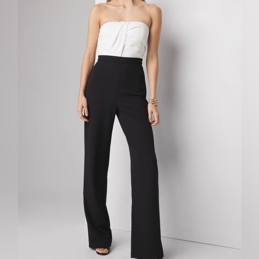WHBM Strapless Draped Jumpsuit